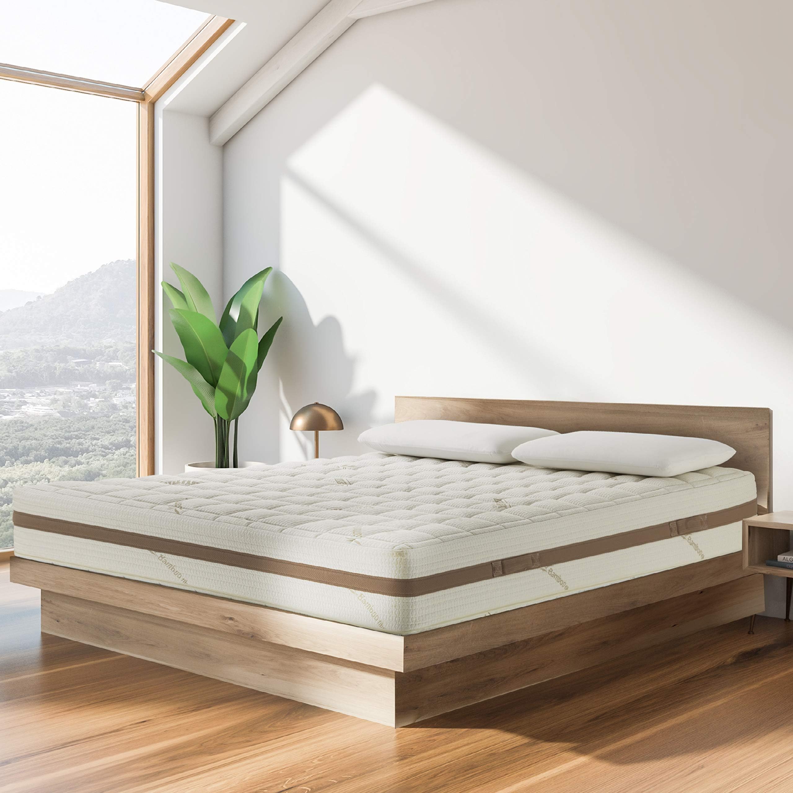 Magniflex Mattress - Terra Dual 12 - Queen Mattress - 12 inches - Dual Core Offers Medium Soft and Medium Firm Comfort - Cover in Natural Bamboo - 100% Made in Italy…
