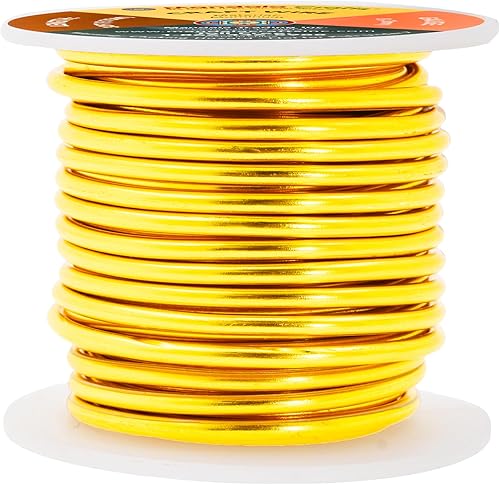 Vista 878 de Mandala Crafts Alambre de aluminio anodizado de calibre 8 para hacer joyas, alambre neutro flexible de color de 128 pies, flexible y flexible