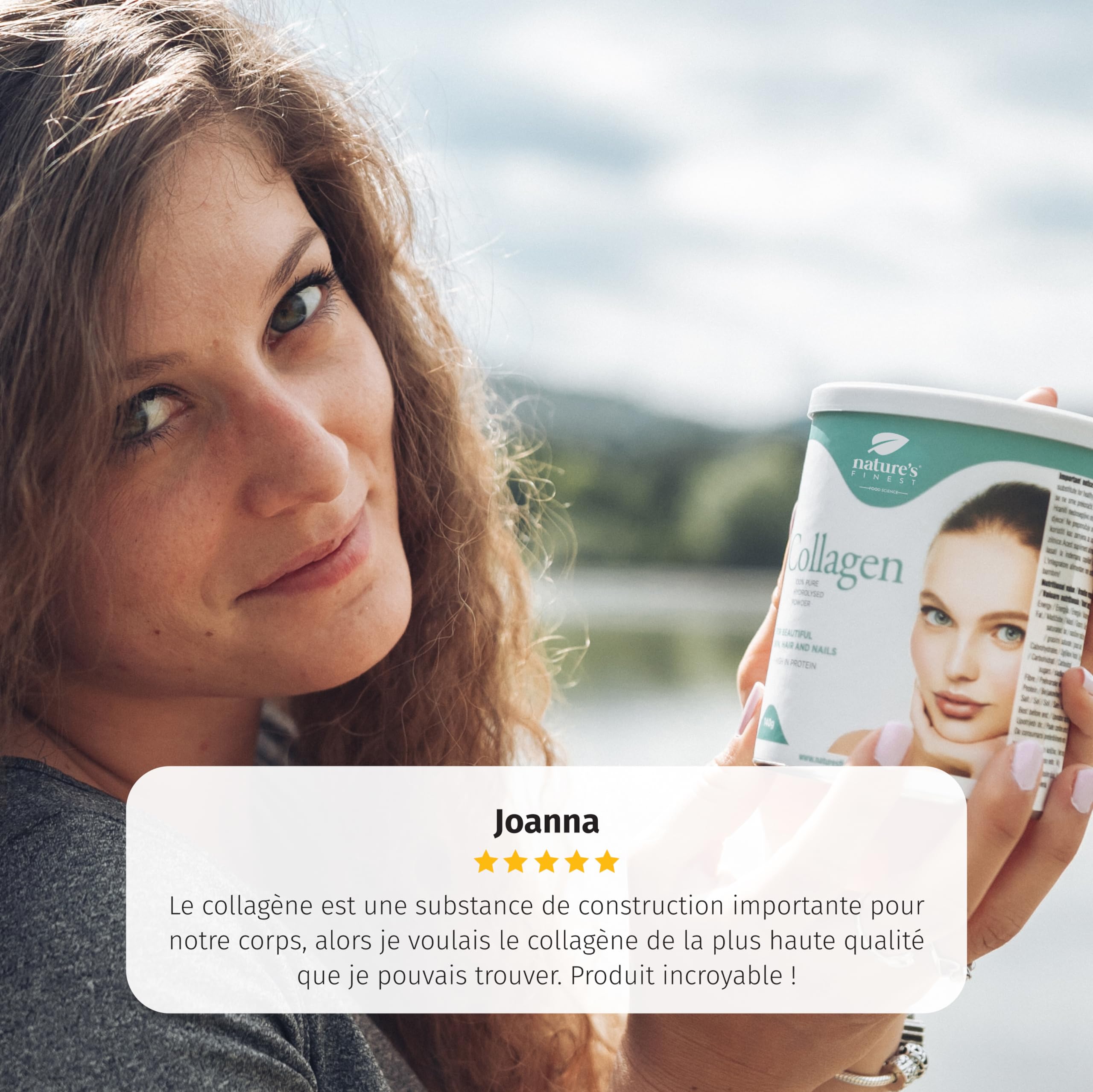 Nature's Finest by Nutrisslim Collagène en Poudre Hydrolysé 100% Naturel, Collagène Bovin Pur Sans Additifs, Optimise l'Absorption - Sans Édulcorants ou Arômes Artificiels
