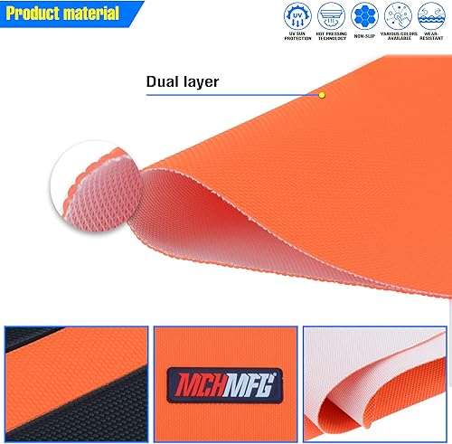 Miniatura 6 de MCHMFG Funda de asiento acanalada para motocicleta SX DRZ XCF RMZ KXF YZF 125 250 300 450 (naranja)
