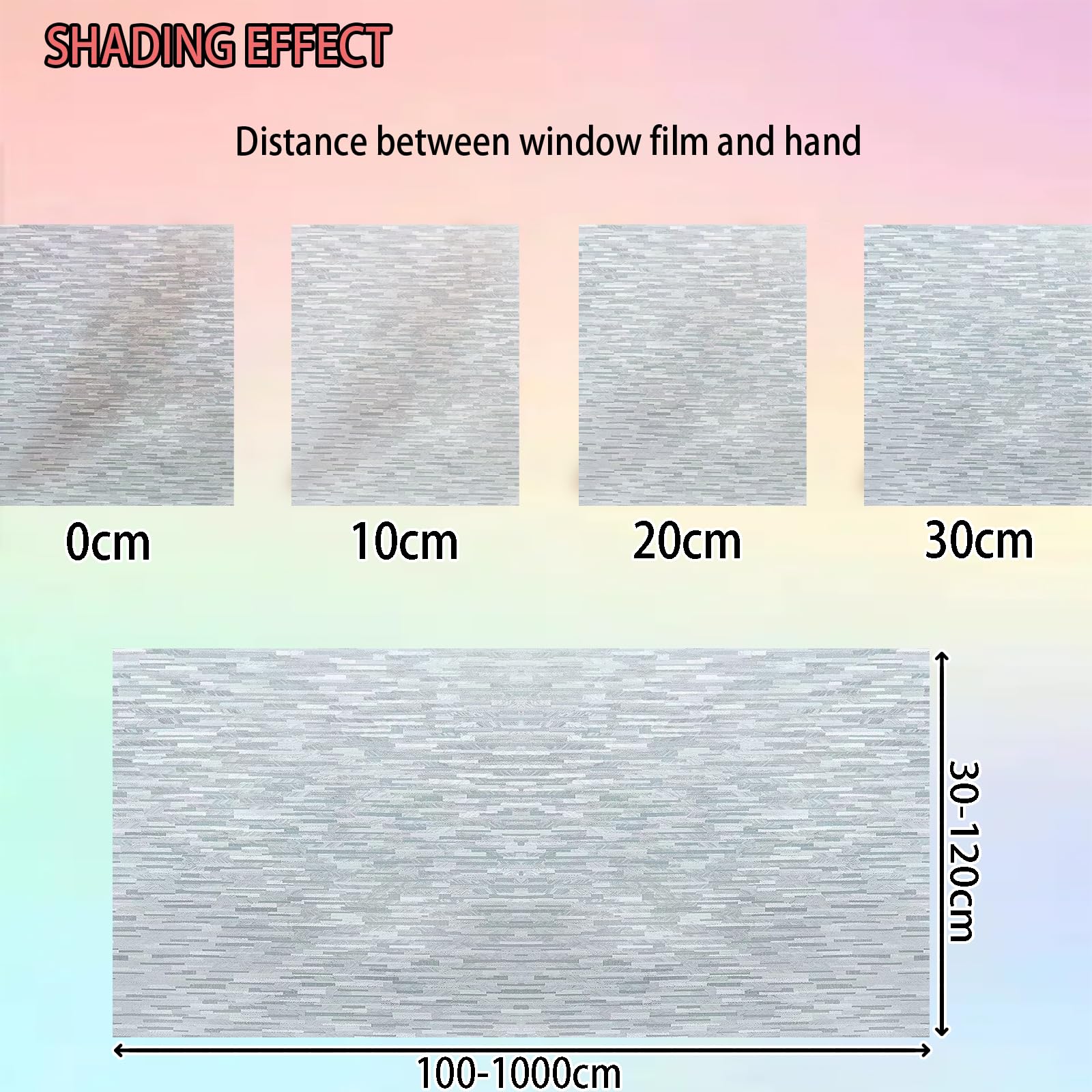 Frosted Window Film 80 x 170 cm Blokująca Promienie Uv, Matowa, Nieprzezroczysta, Zdejmowalna, Przylegająca Elektrostatycznie, Nieprzezroczysta Folia Szklana, Imitacja słojów drewna
