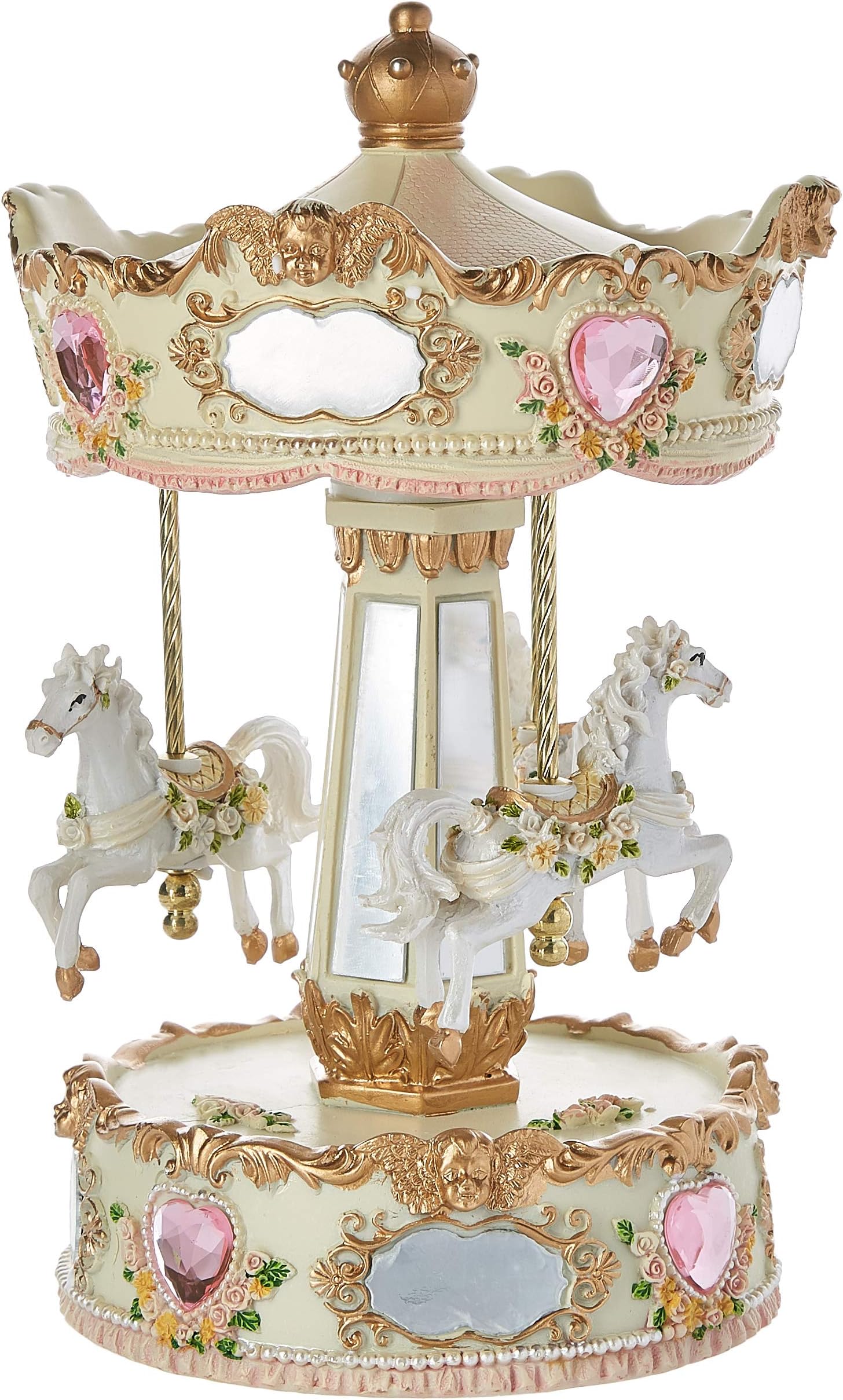 Musicbox World 14241 Carousel roses and clown, 230 mm