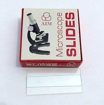 AIM Plain Slides 75 mm x 25 mm (pack of 100 slides)