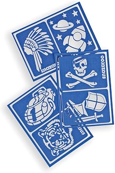 Snazaroo Face Paint Stencils, Set of 6, Adventure