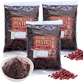 Fusion Select 3 Packs Red Bean Paste - Fine Sweetened Adzuki Bean Paste for Desserts, Buns, Pastry Filling, Mochi - For Chinese, Japanese & Korean Foods - No Additives or Preservatives