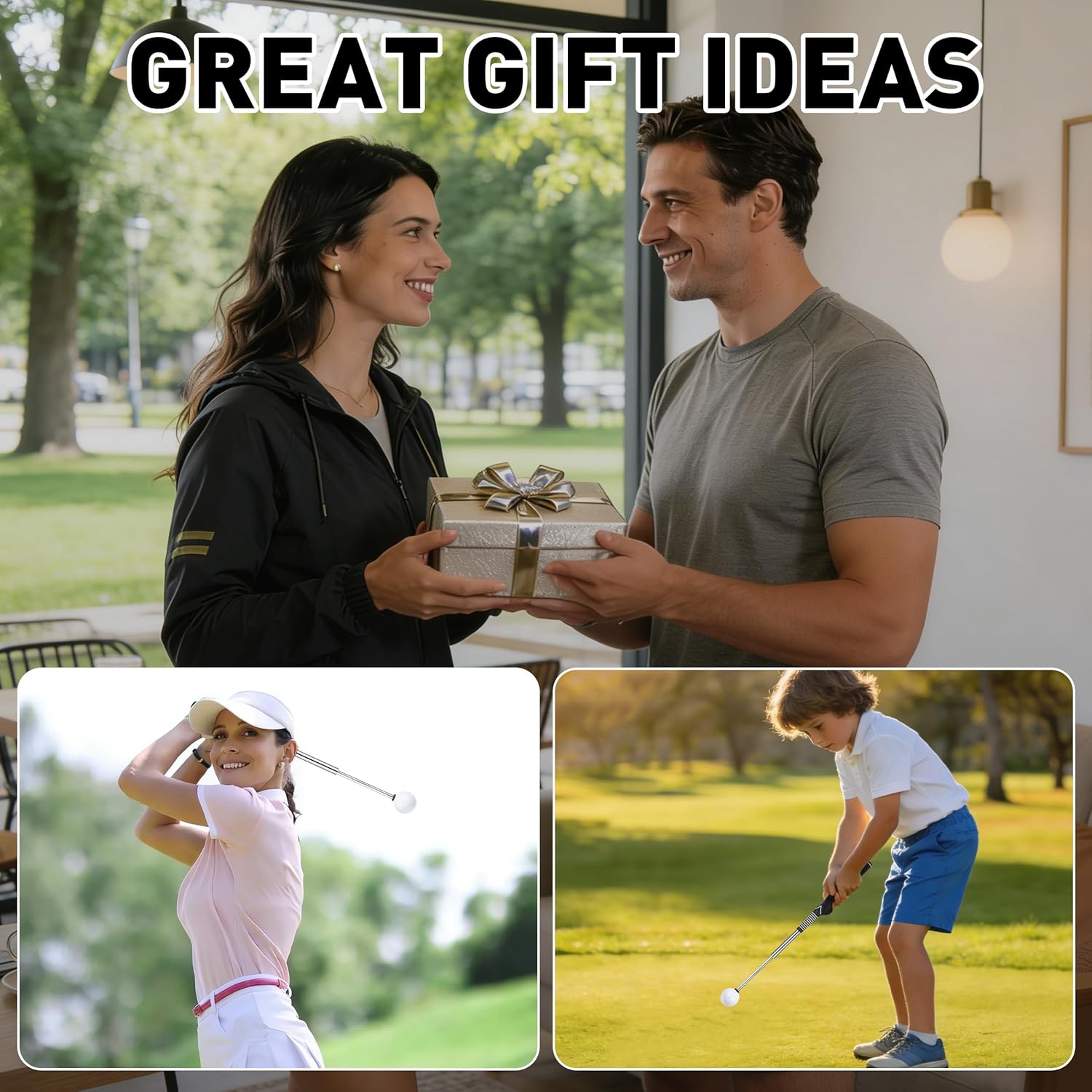 Retractable Golf Swing Trainer-Portable Indoor/Outdoor Swing Plane Aid for Muscle Memory,Tempo & Anti-Slice Training,Adjustable Golf Practice Tool for All Skill Levels.