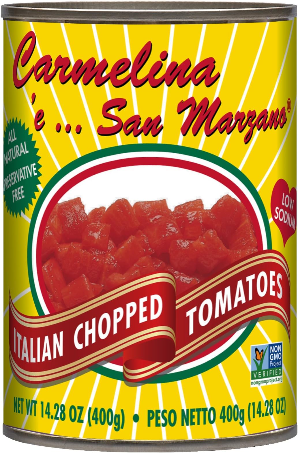 Carmelina 'e... San Marzano Italian Chopped Tomatoes in Puree, 14.28 ounce (Pack of 12)