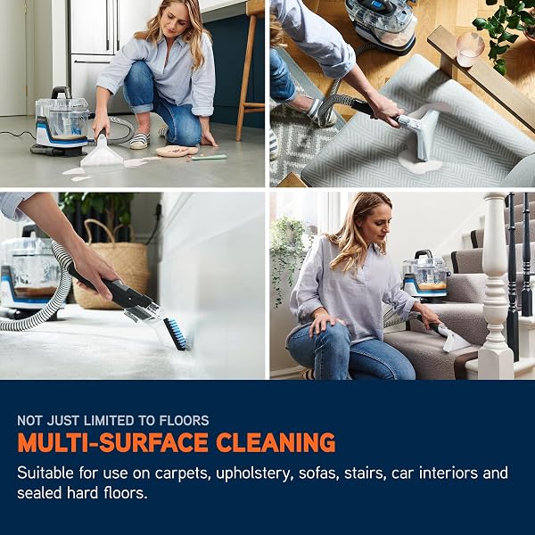 Vax SpotWash Home Duo Spot Cleaner, Stain, Car, Upholstery, Sofa and Carpet Cleaning Machine, Included Pet Tool and Antibacterial Solution Removes Spills, White/Blue, CDSW-MPXP - 4