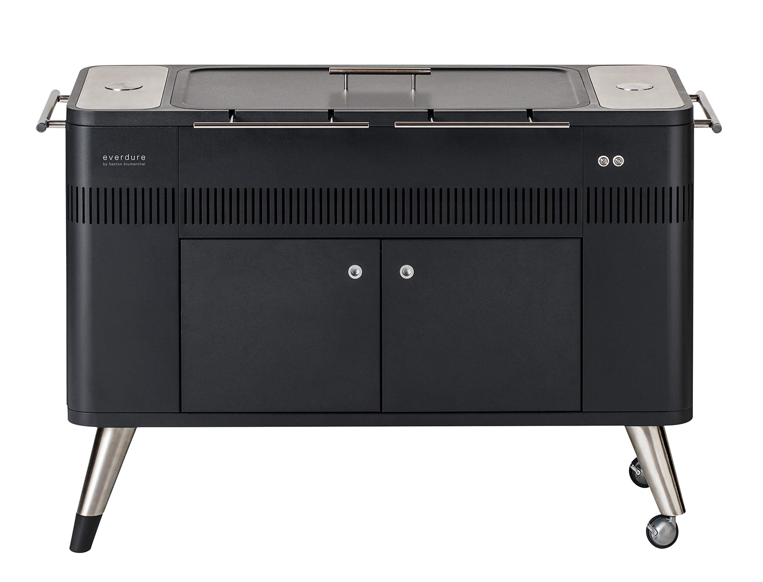 Everdure by Heston Blumenthal HUB Charcoal BBQ Graphite PLUS FREE KETTLER COVER