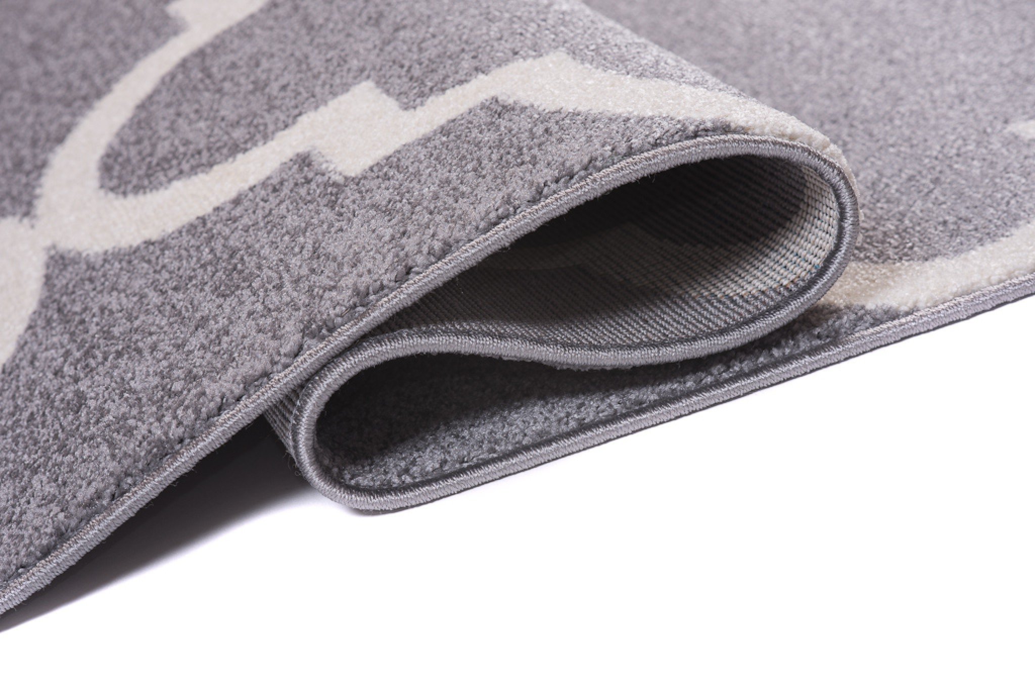 Carpeto Tapis Salon 80x150cm Anthracite Gris Géométrique Boho Doux Élégant