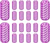 Upgrade2.1] 20-Pack KAKNG UHE-HDC4 Demineralization Cartridge Compatible With HoMedics Ultrasonic Humidifier Filter Replacement Cleaner Removing White Dust Prevent Hard, Pink, Cylinder Pink