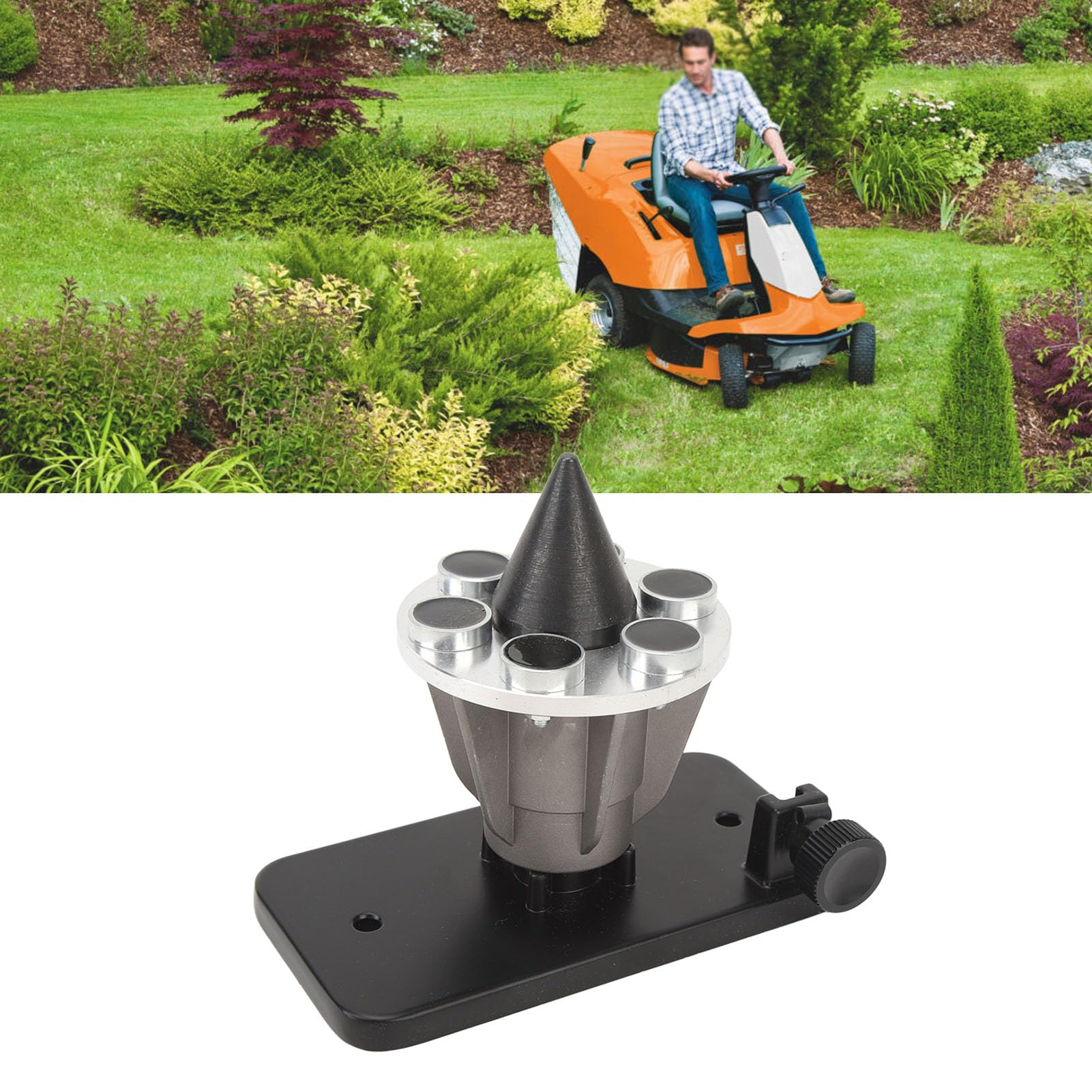 Akozon Herramienta Equilibradora de Cuchillas de Cortacésped, 42 047 Equilibrador de Cuchillas Magnético para Montaje en Pared Reemplazo del Equilibrador de Cuchillas de Alta Precisión