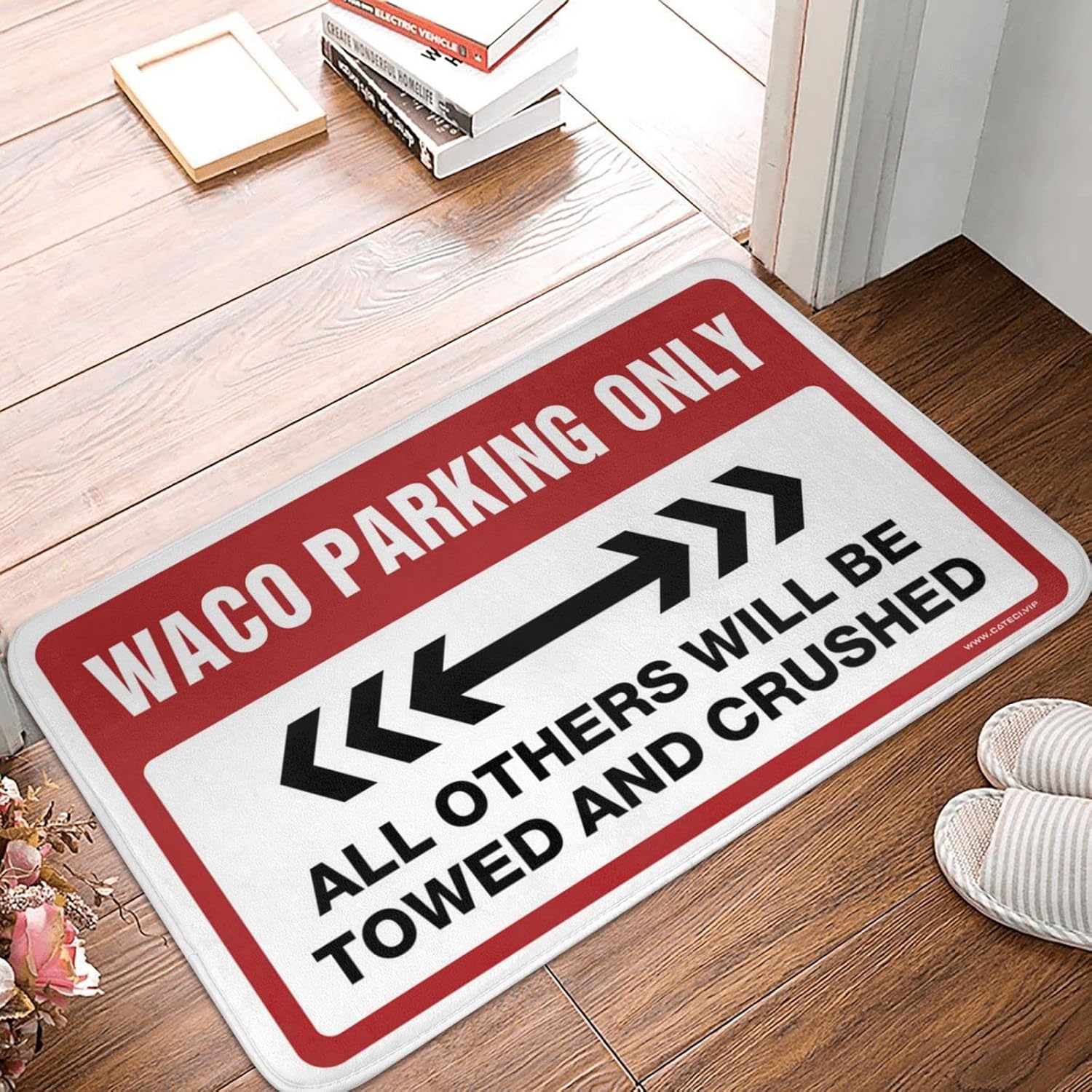 Plain Door Mat for Crafts Waco Parking Only Rug Fall Door Mats Outdoor Bathroom Gifts(Size:65X90CM), EHFPCBPFA-65X90CM