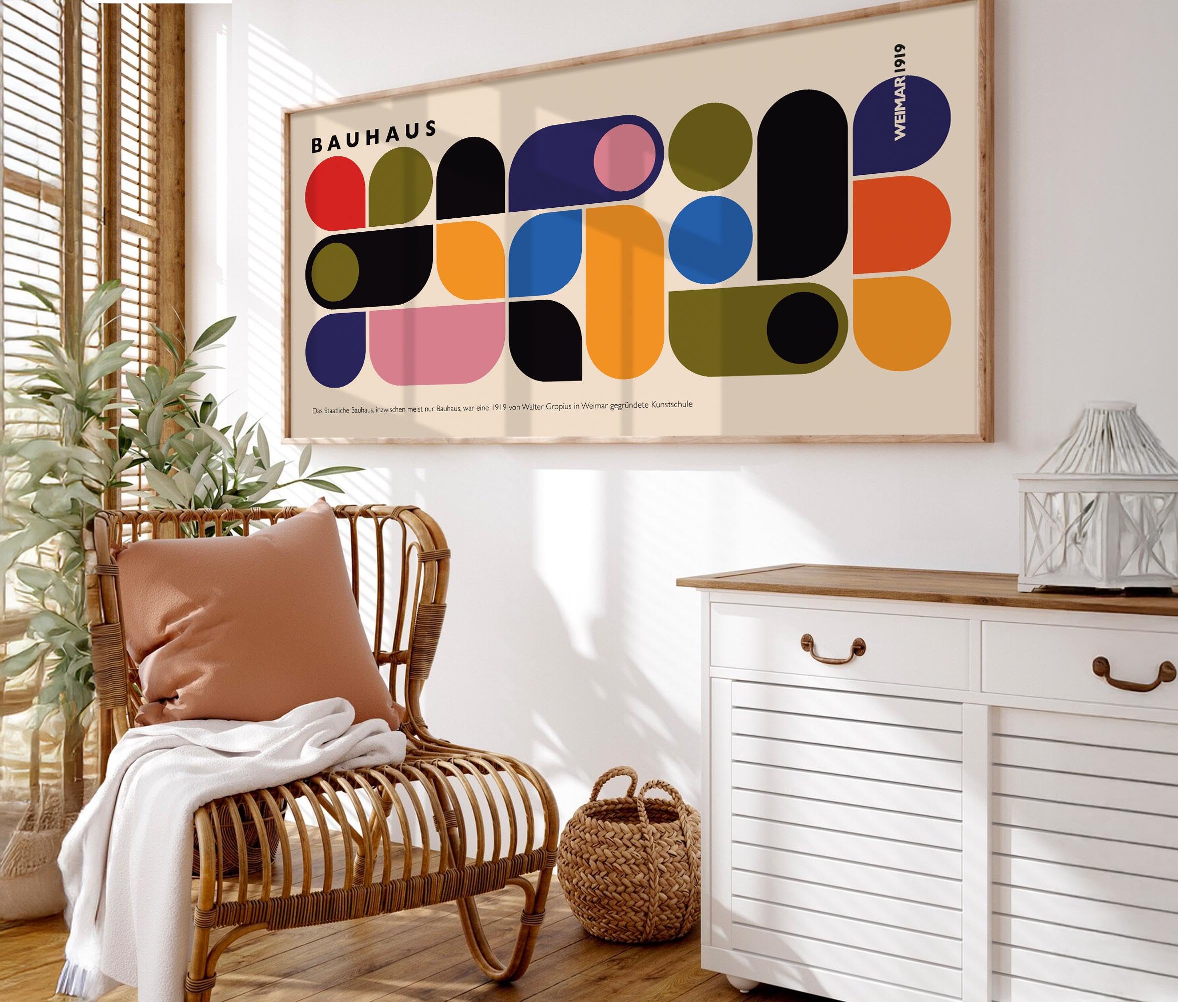 Tableau géométrique bohème pour combler le vide au-dessus du lit avec style - 8