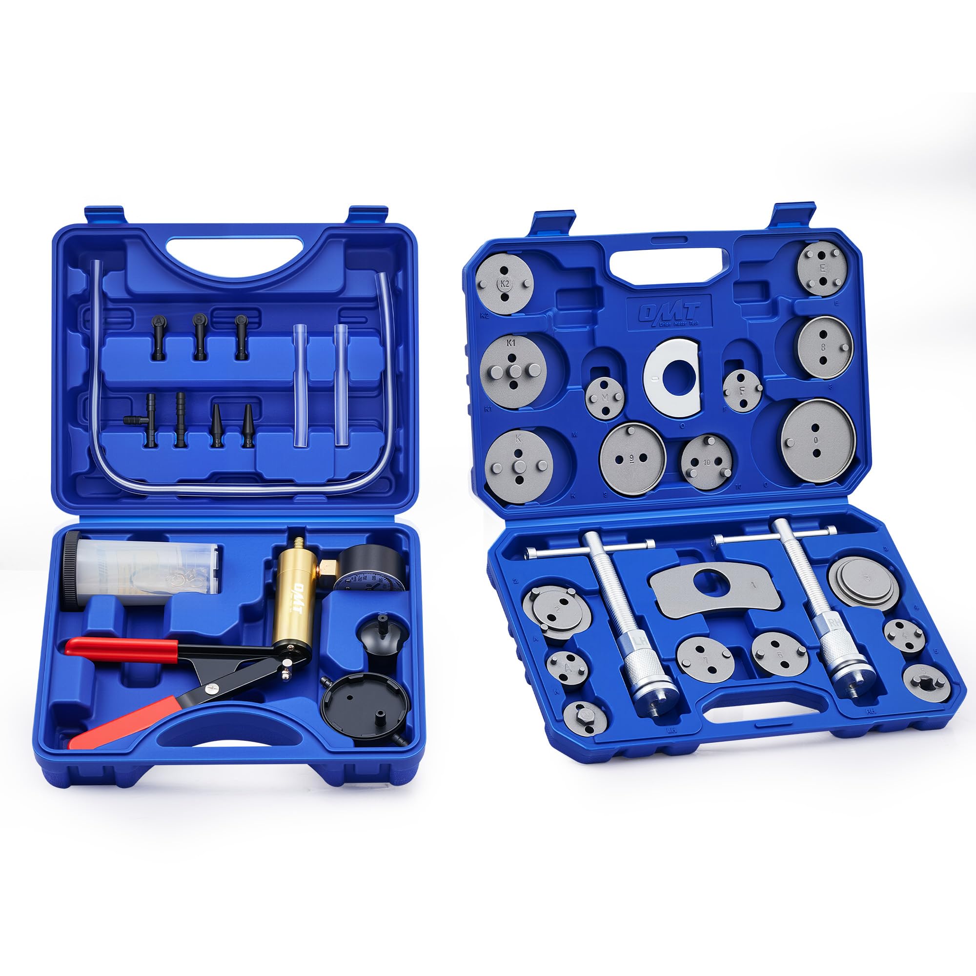 OMT 2-in-1 Brake Caliper Compression Tool and Vacuum Pump Bleeder Kit