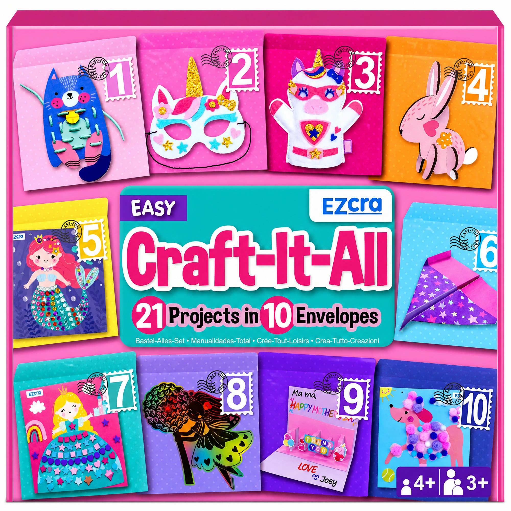 EZCRA Kids Craft Box - 21 Projects! -8