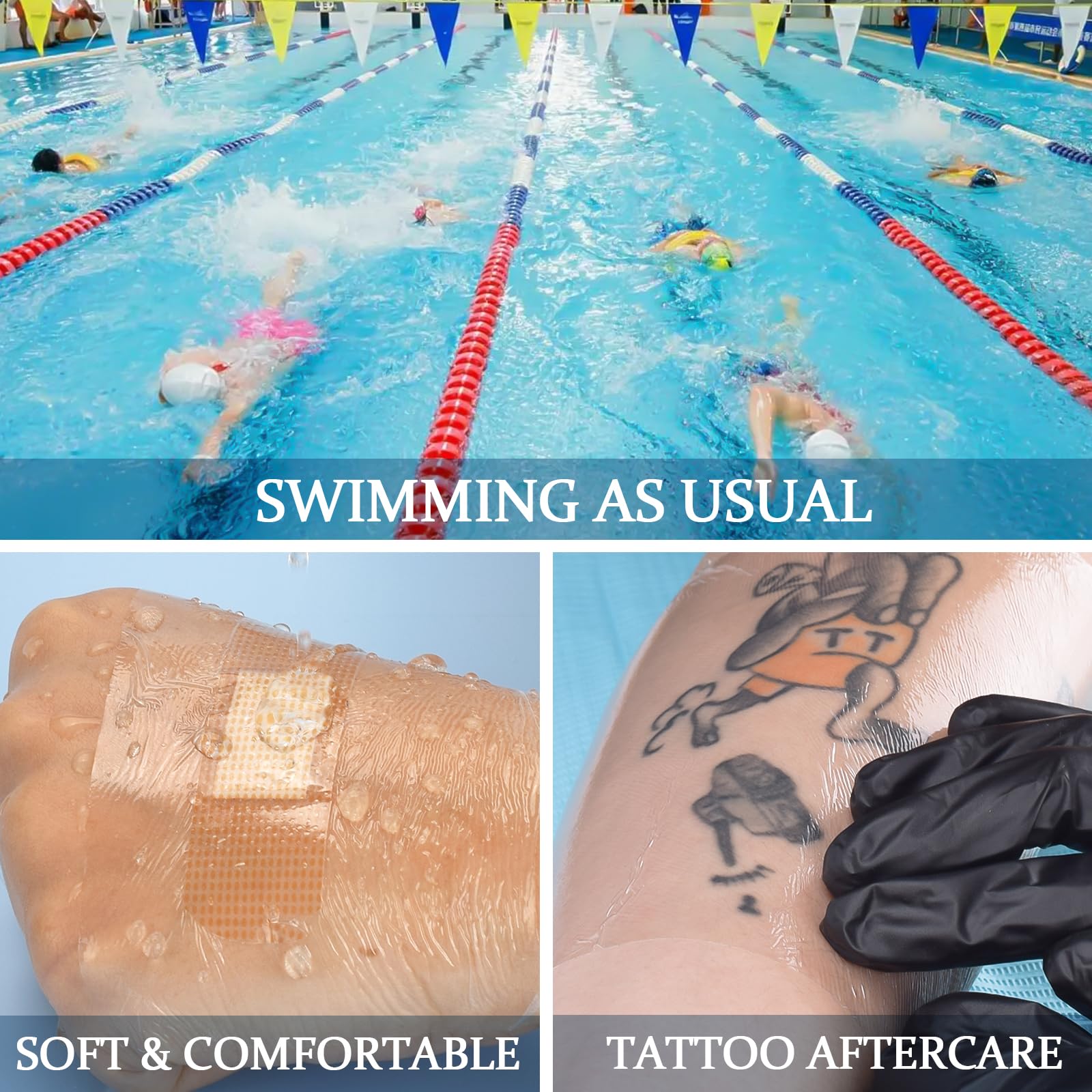 ATOMUS 10m tattoo Bandage Roll Film wasserdicht transparent Nachsorge Klebstoff Heilung Verband Tattoo Supplies