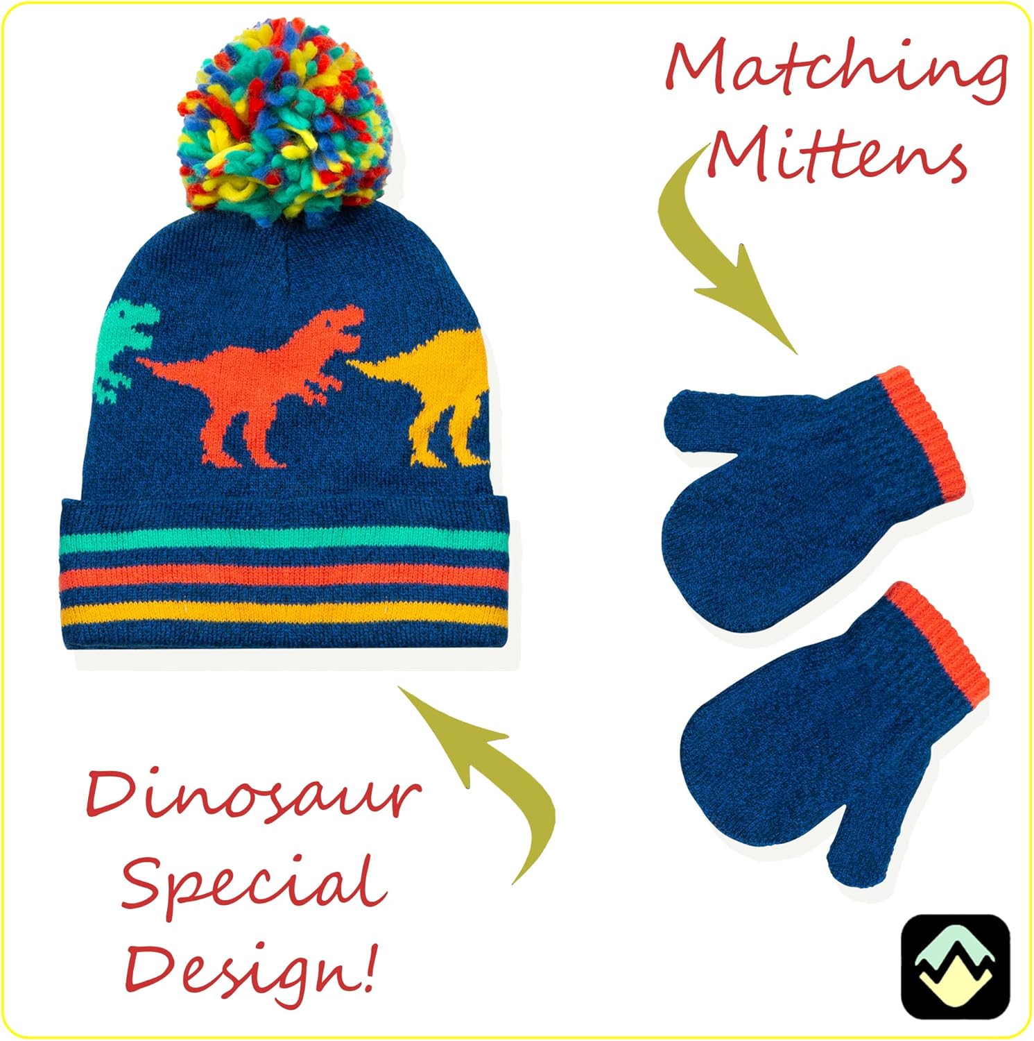 PEAK 2 PEAK Toddler Winter Hat & Mitten Set for Boys & Girls – Multiple Styles – Ages 2–4 Years - Image 4