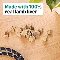 Vista 3 de Marca Yaxa – Wag - Golosinas para perros liofilizadas crudas de un solo ingrediente, hígado de cordero, alto en proteínas, golosinas saludables
