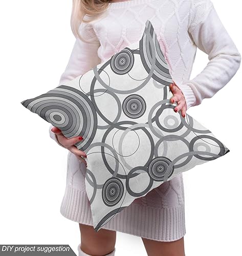 Miniatura 293 de Lunarable - Tela para amantes de perros de The Yard, patrón divertido de animales de dibujos animados en posiciones caprichosas estirando y Beige y