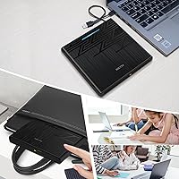 Vista 6 de NOLYTH Unidad de DVD externa para Mac, USB CD ROM Burner Unidad externa para portátil con ranura de audio SD TF de 0.138 in, unidad de disco óptico