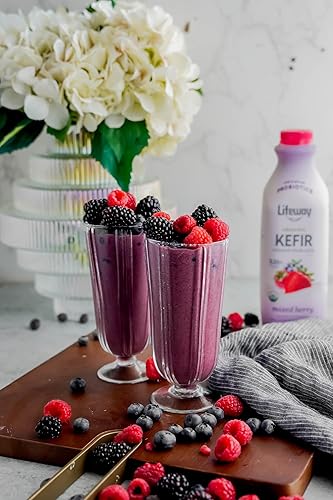 Miniatura 3 de Lifeway Leche entera orgánica Kefir, 10g de proteína, bayas mixtas, 32 fl oz