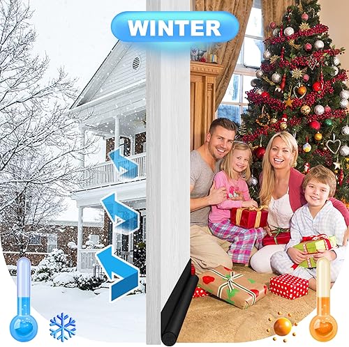 Miniatura 2 de HomeProtect Tope para debajo de la puerta de 30 a 36 pulgadas, burlete con adhesivo fuerte, mantiene el aire frío, bloquea el sonido, la luz, el