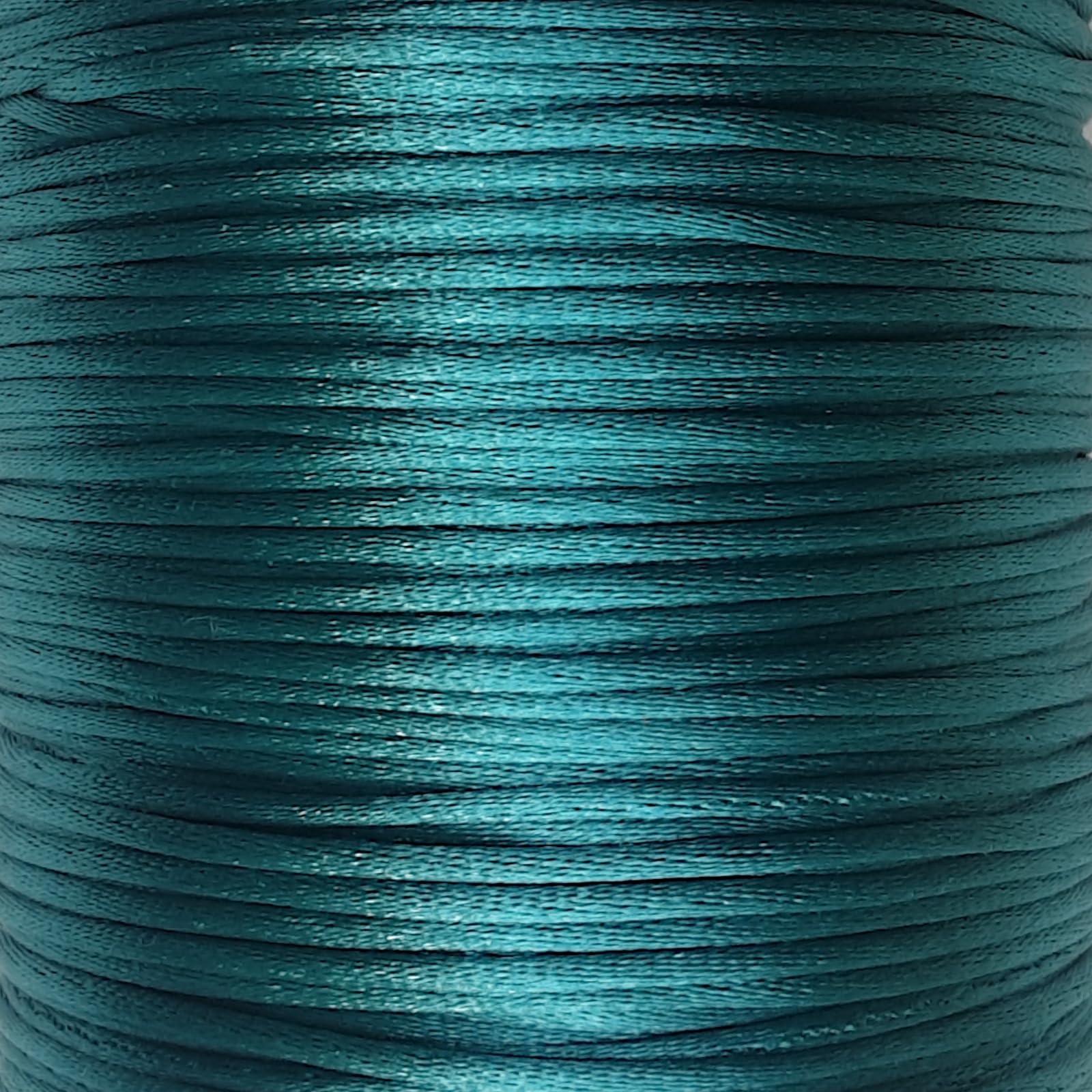 Mart-Mon Teal Satin Cord 1Mm Rattail Knotting Thread 5M Sewing Craft Bracelet Making Decorating Jewellery (Teal)