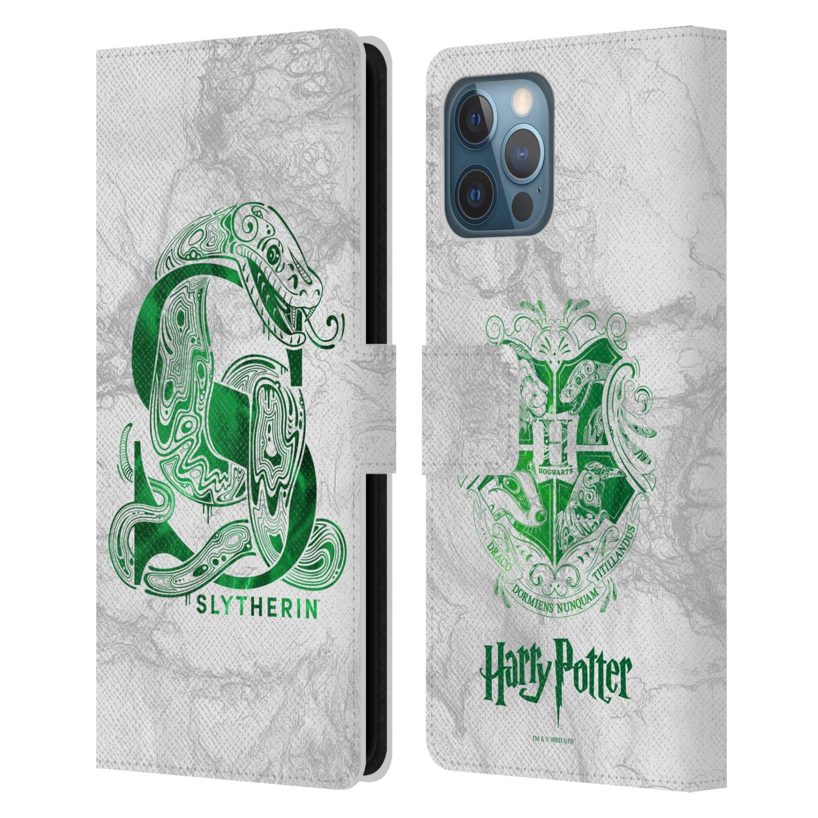 Funda iPhone 12 Pro Max Slytherin tipo libro anti arañazos 7