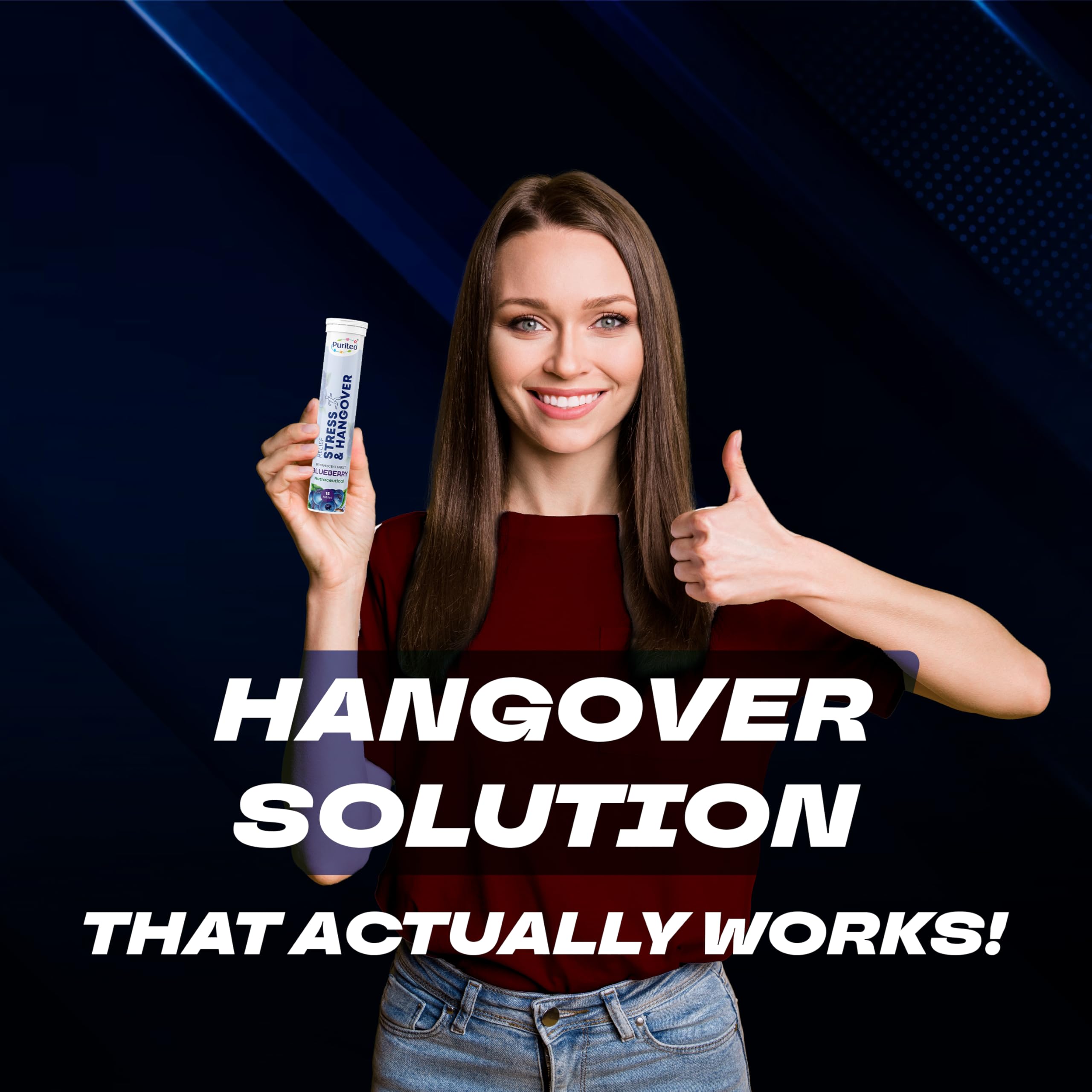 Puriteo Stress & Hangover Relief Effervescent Tablets | Pack Of 6 2