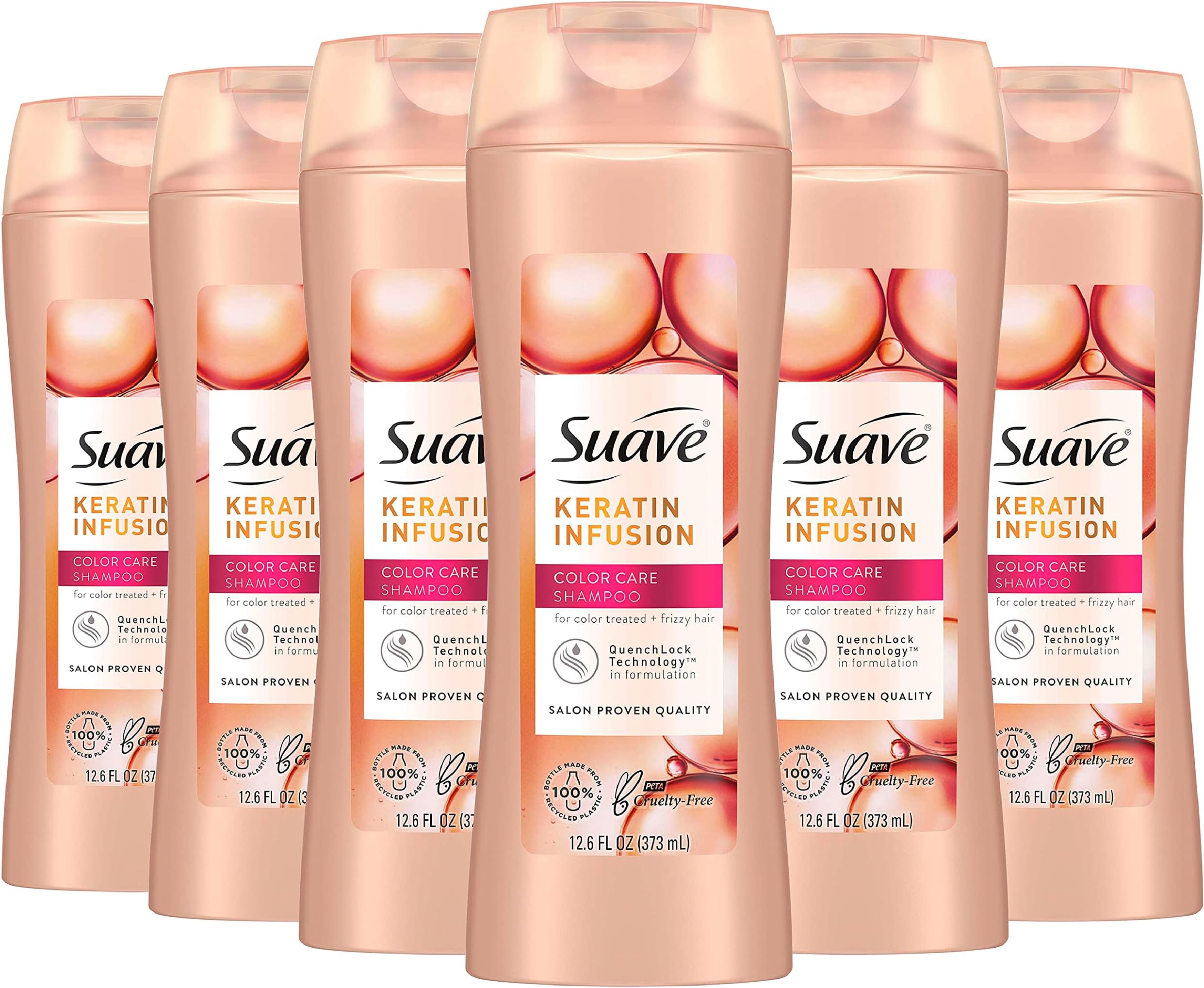 Suave Shampoo Keratin Infusion Color Care 12.6oz (6 Pack)