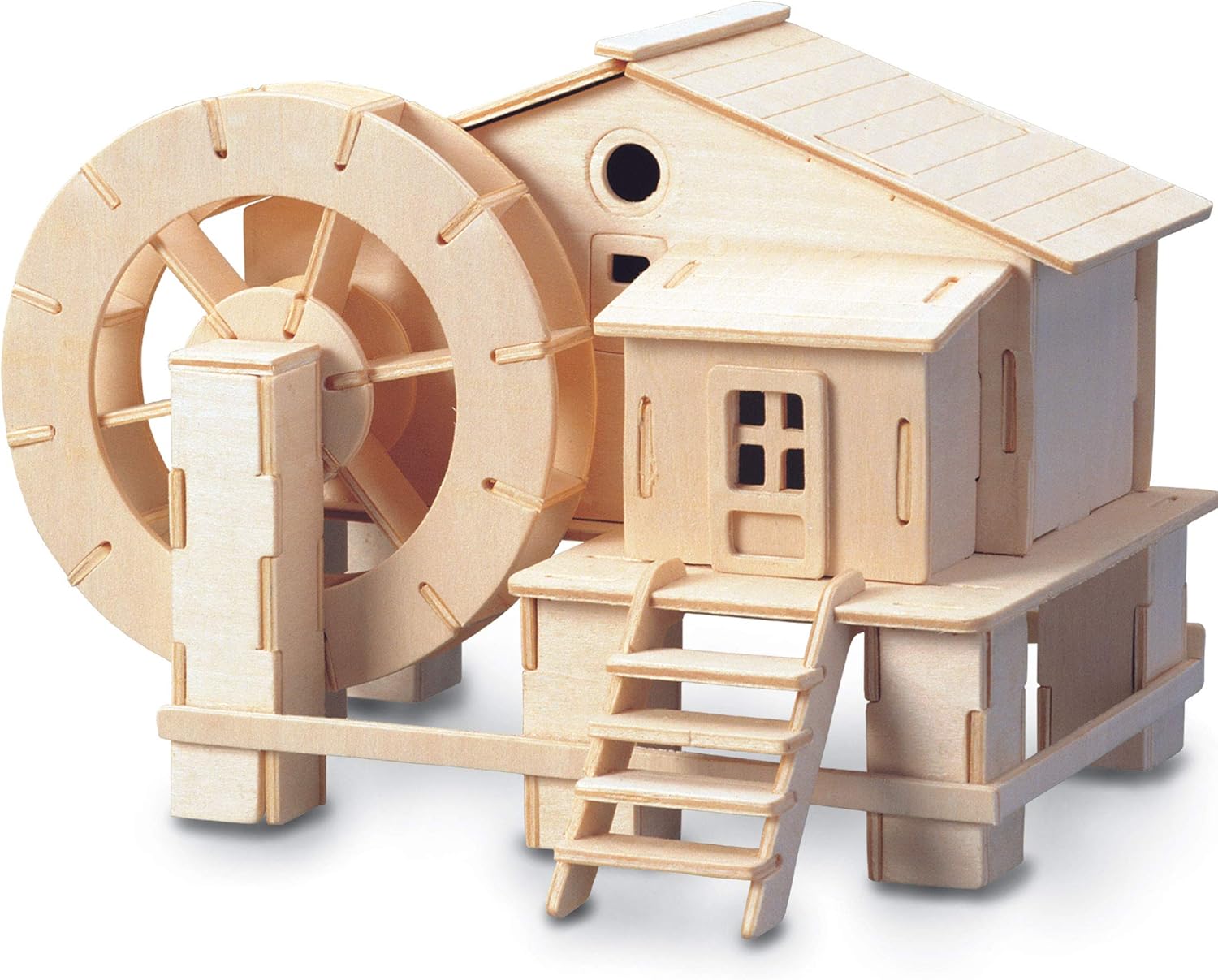 Quay Kit Costruzione Ruota D’Acqua In Legno FSC – Modello 3D Da Montare Per Bambini E Adulti – 90 Pezzi Pretagliati - 2
