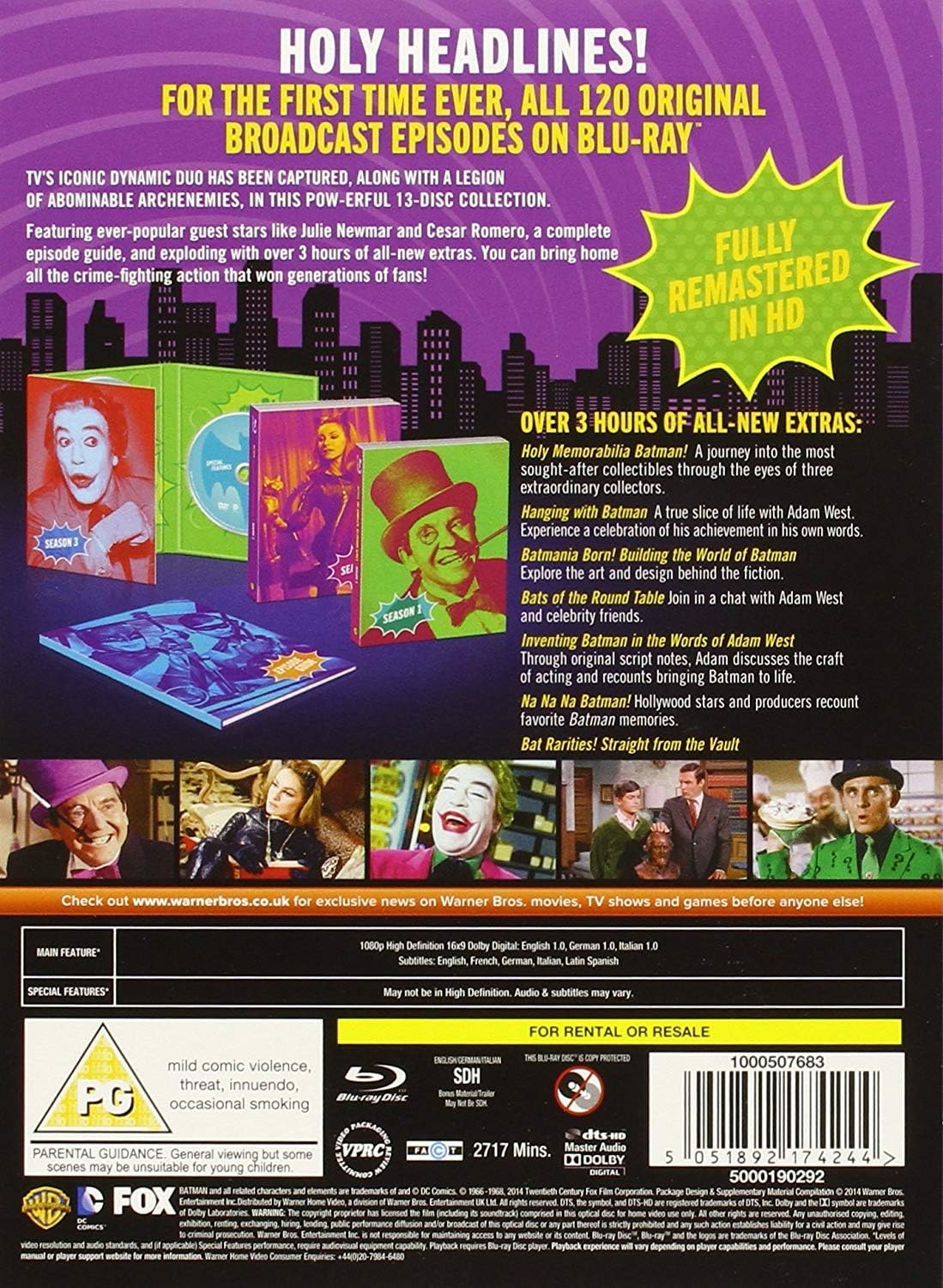 Batman: The Complete Series - Special Edition (3 Hours of Bonus Content / 120 Episodes / 12-Disc Box Set) [Blu-ray] [Region Free]