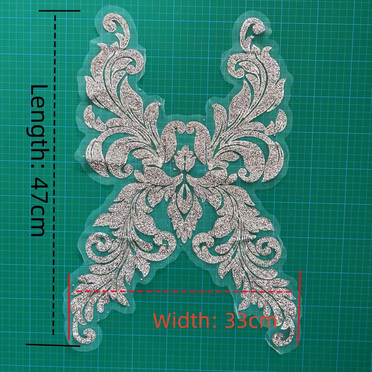 Clothes Ornaments Patches Appliques,with Decorative Glued Small Beads granules,for Costumes Evening Dresses Proms Decorations