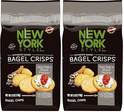 Miniatura 4 de New York Style Patatas fritas de bagel, sal marina y pimienta agrietada, 6 onzas