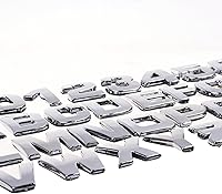 Vista 2 de Cosmos 40 calcomanías de plástico en tono plateado con letras de coche, emblema 3D, calcomanía para insignia, calcomanía