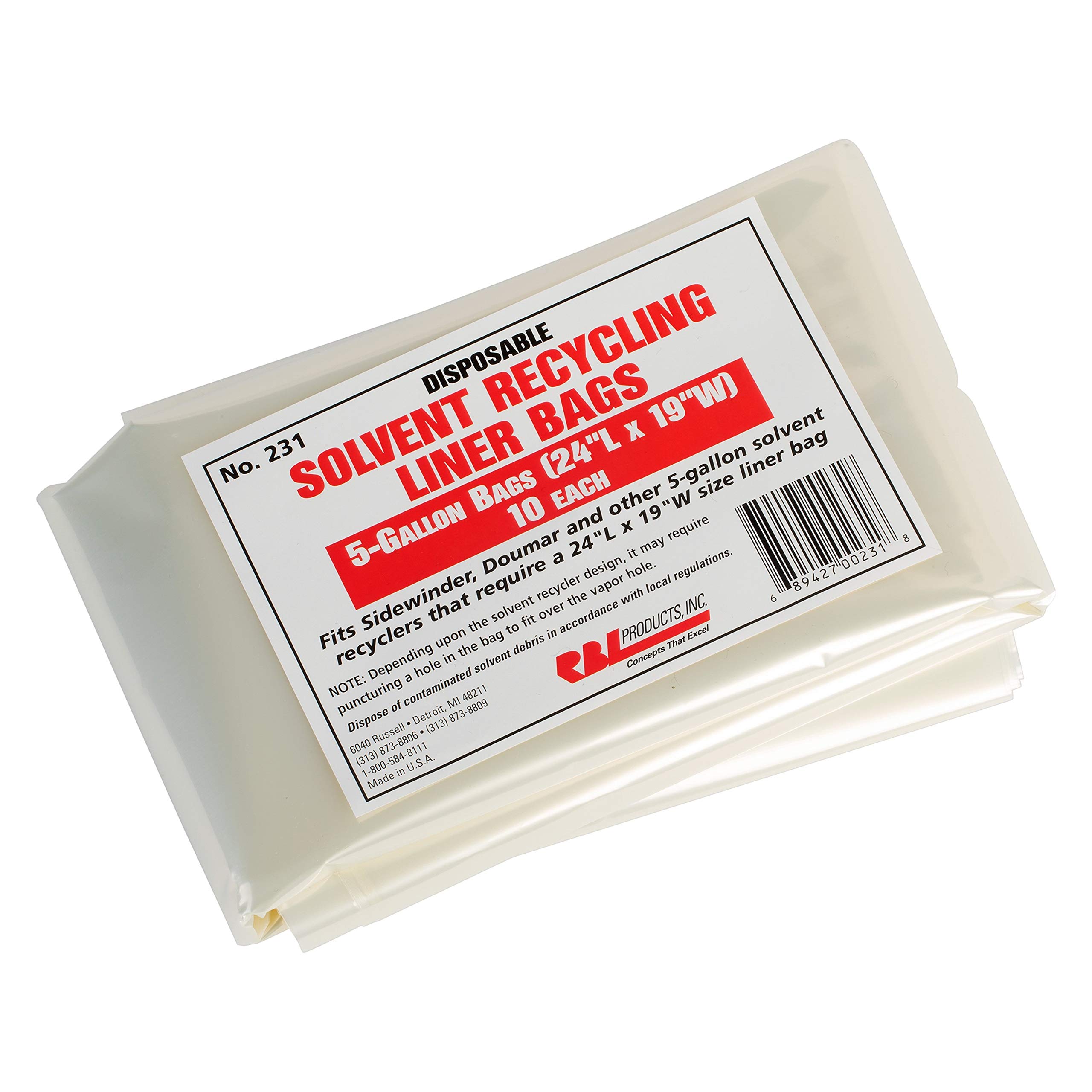 Rbl Products RBL-231 5-gallon Liner Bags [24l X 19w]