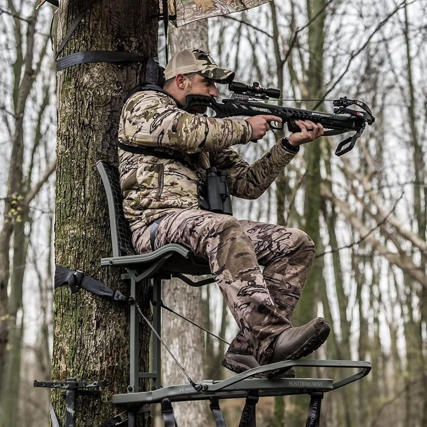 Hawk Hang-On Tree Stand, Helium Kickback XL