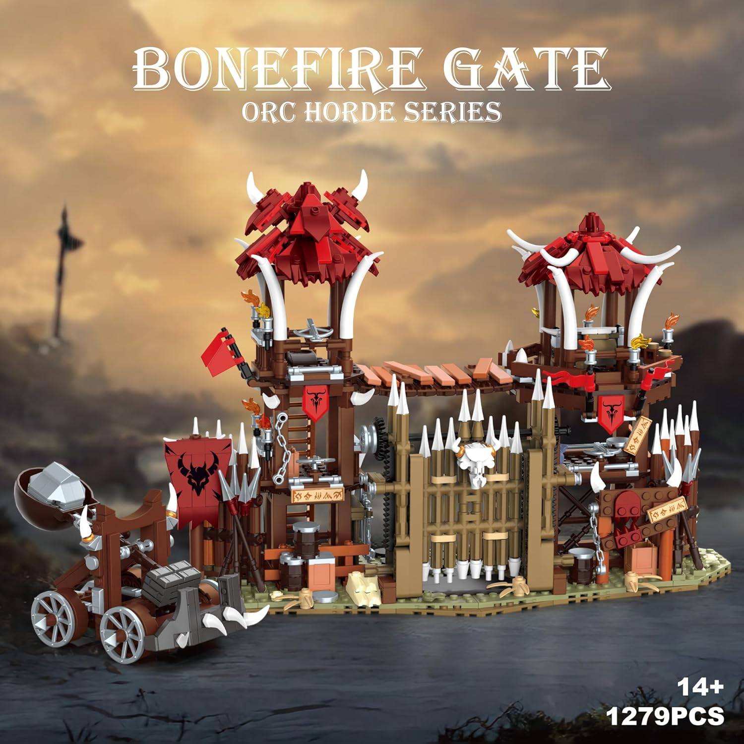 Horde Building Set, Toy Buildings Blocks for Adults, Teens DIY Craft Orcs of The Hordes Model Kits for Adult Boys Girls 14+ Home Office Art Decor Holiday Christmas Birthday Gift 1279PCS