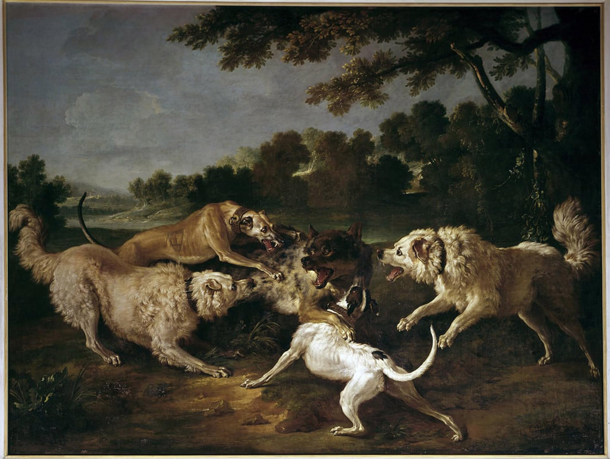 POSTERIIk Famous Modern Artwork Art Mural the Animal Hunt by Desportes Oil Paintings Pictures for Home Decor 60x90cm