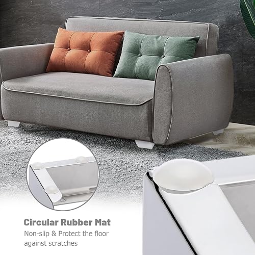 Miniatura 5 de 4 patas de metal moderno de 2.2 in para muebles de sofá con tornillos de montaje  Juego de patas de repuesto para muebles de gabinete, patas de pie