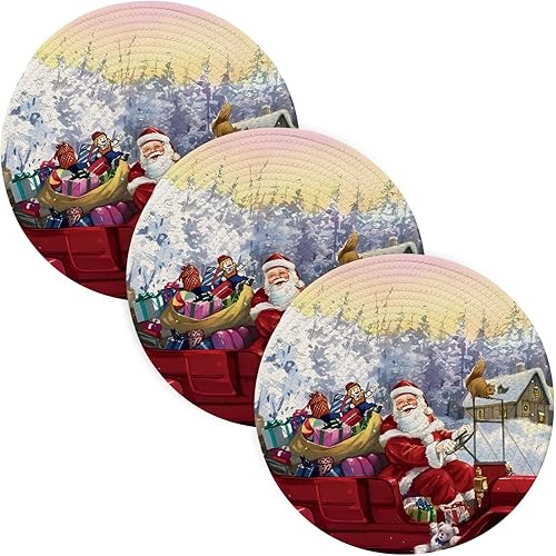 3 piezas de camino de mesa de salvamanteles para ollas y sartenes calientes de 15 pulgadas, almohadilla de algodón para tetera, cocina, decoración