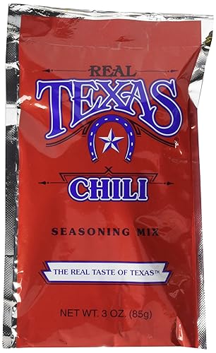 Real Texas Chili Mezcla de especias para condimentos, 3 onzas (paquete de 4)