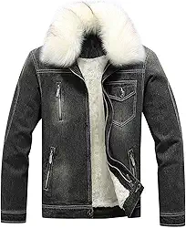 Jaqueta masculina leve outono e inverno casaco moda jeans cor sólida lapelas plus veludo casacos grossos tops jaqueta quente com zíper jaquetas sociais para homens inverno (preto, G)
