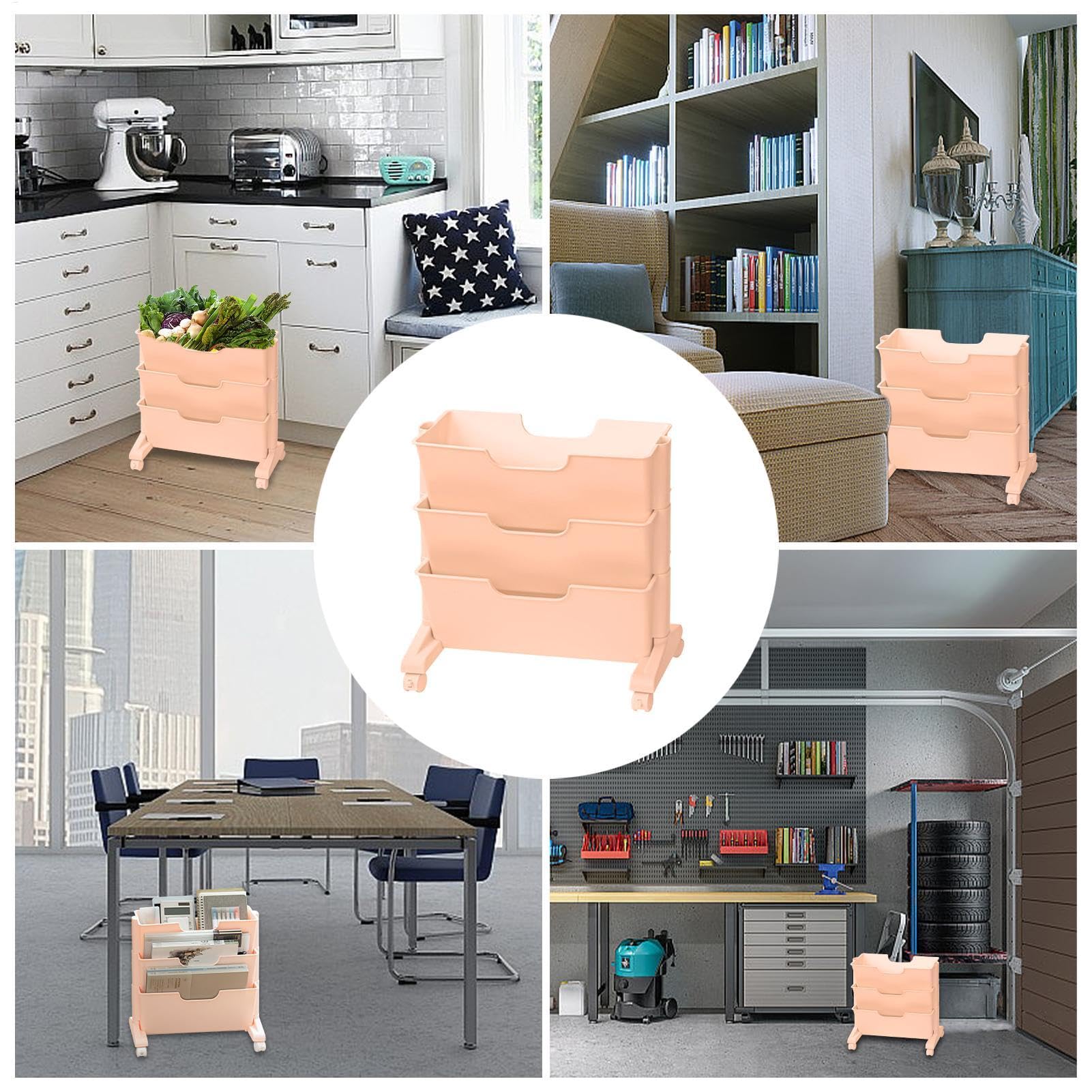 Carrello Portafile Scorrevole Con Ruote Sotto Scrivania Scaffale Porta | Scaffale A Più Per Libri Casa Ufficio Cucina Soggiorno Salotto Aula Scolastica Sotto Tavolo