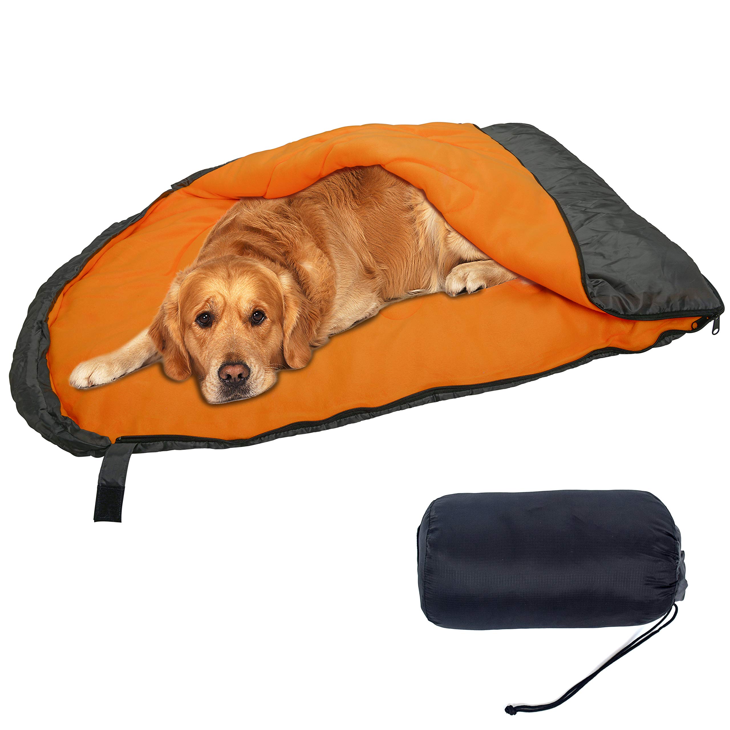 JOGFFDE Dog Sleeping Bag Waterproof Dog Bed Soft Warm Dog Cat Mat Cushions with Portable Storage Bag for Indoor Outdoor Travel Camping Hiking Backpack