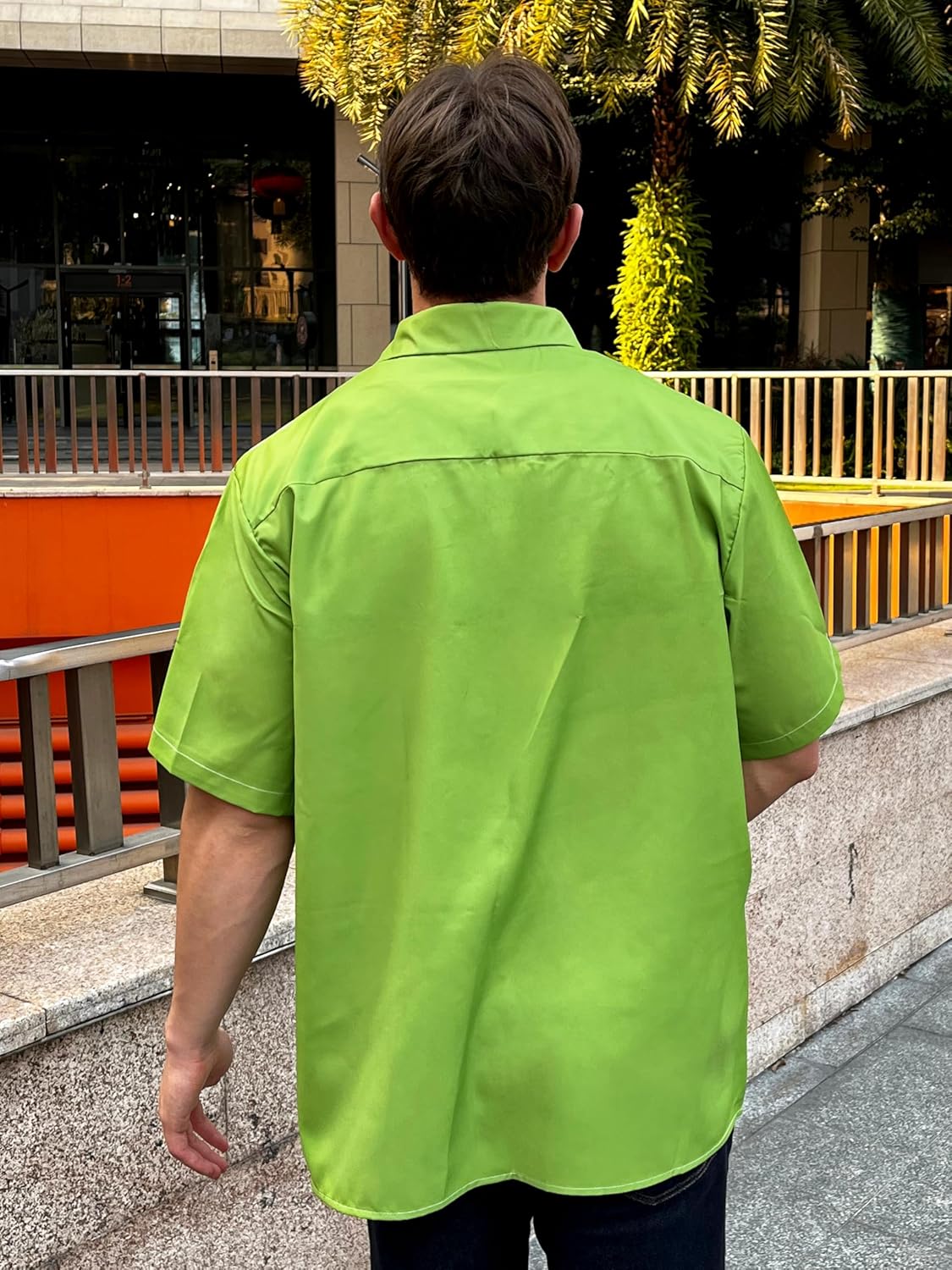 Western Cowboy Cat Shirt, Blue and Black, Short Sleeve, Button Down, Novelty Print Design - Image 6