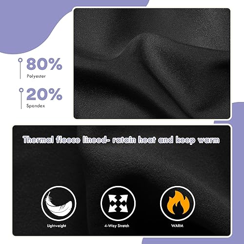 Miniatura 4 de FitsT4 - Pantalones de equitación con forro polar de invierno para niñas, de silicona, con bolsillos