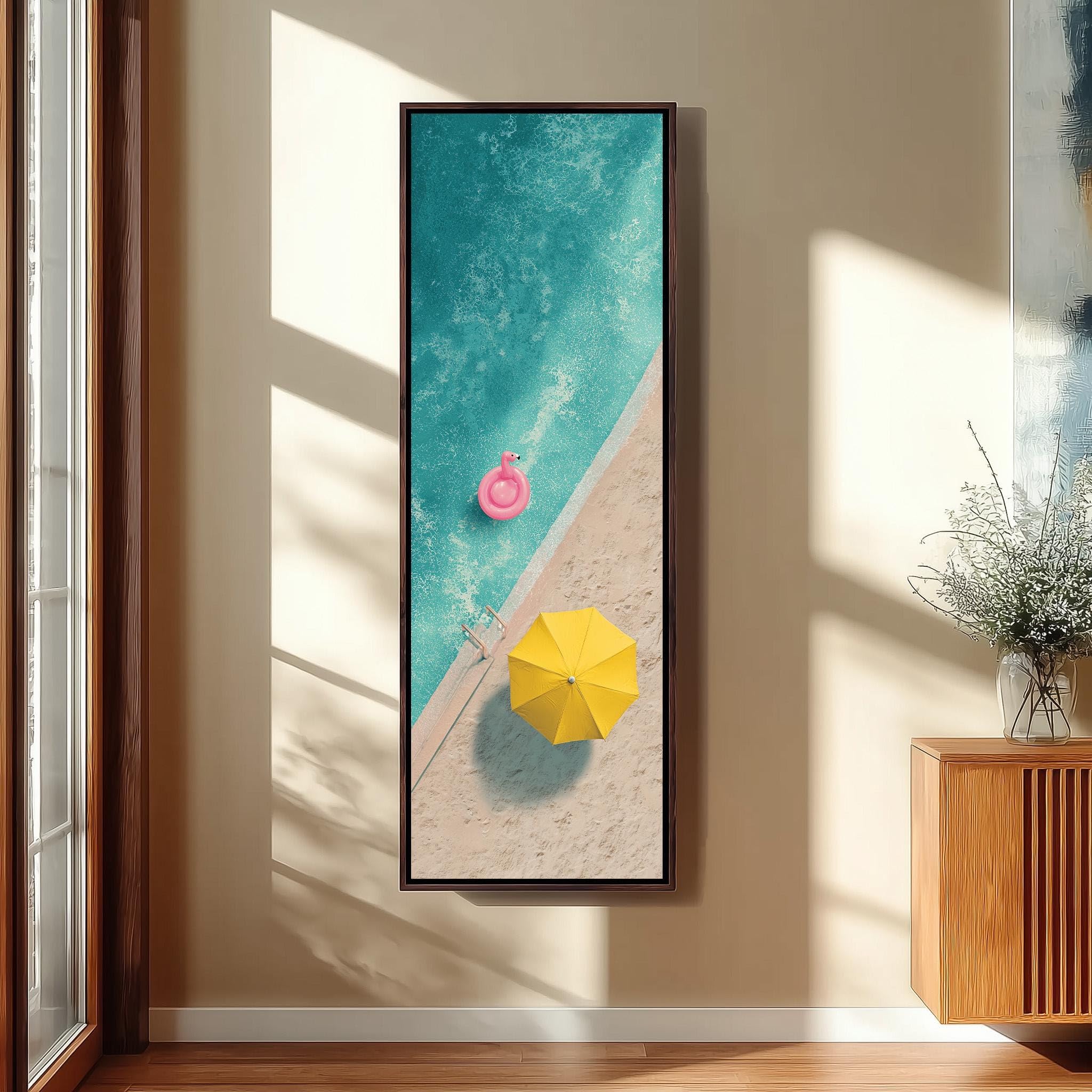 Tableau déco impression d'art aérienne sur toile grand format vertical - 8
