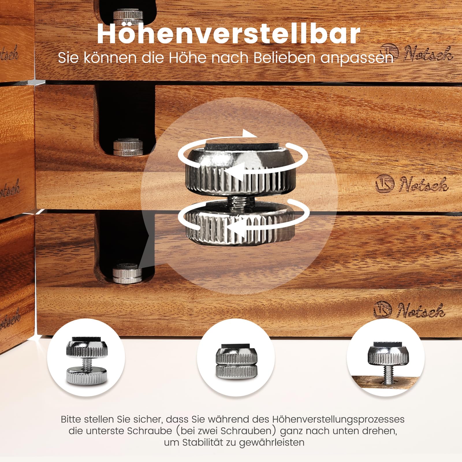NOTSEK Estación de tamping de madera de 58 mm para accesorios portafiltros, estación de prensado de nogal para cafetera espresso barista accesorios